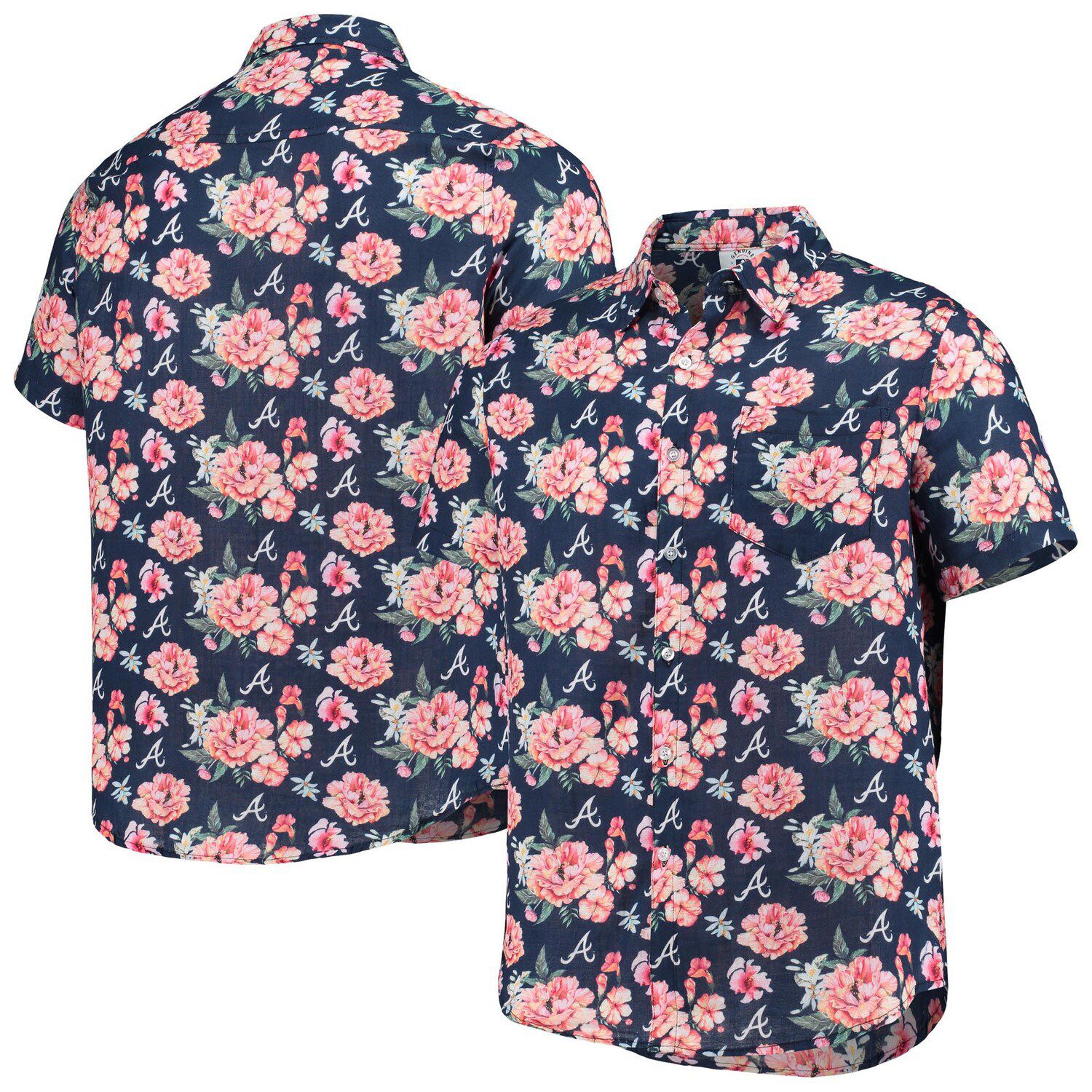 FOCO Tampa Bay Rays Floral Button Up Shirt, Mens Size: 3XL