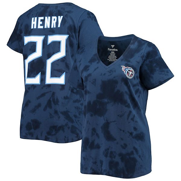 Women's Derrick Henry White/Navy Tennessee Titans Plus Size Name