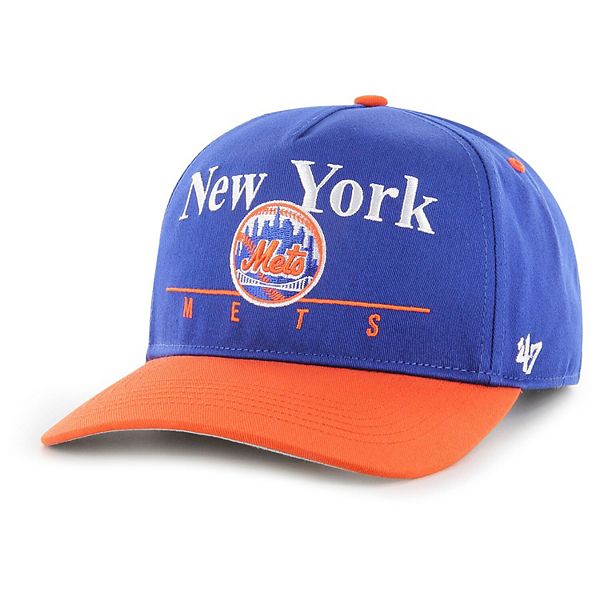 New York Mets Fanatics Branded Big Logo Two-Tone Snapback Hat - Royal/Orange