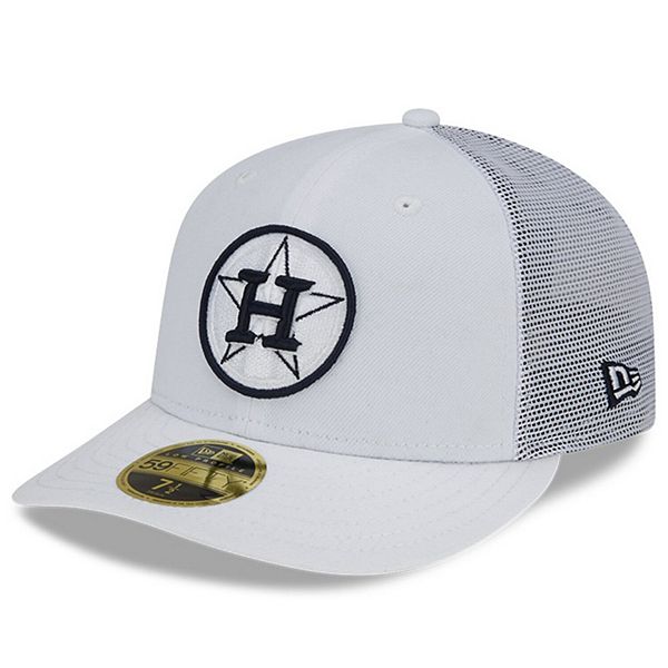 Houston Astros MLB FLOCKING White-Black Fitted Hat