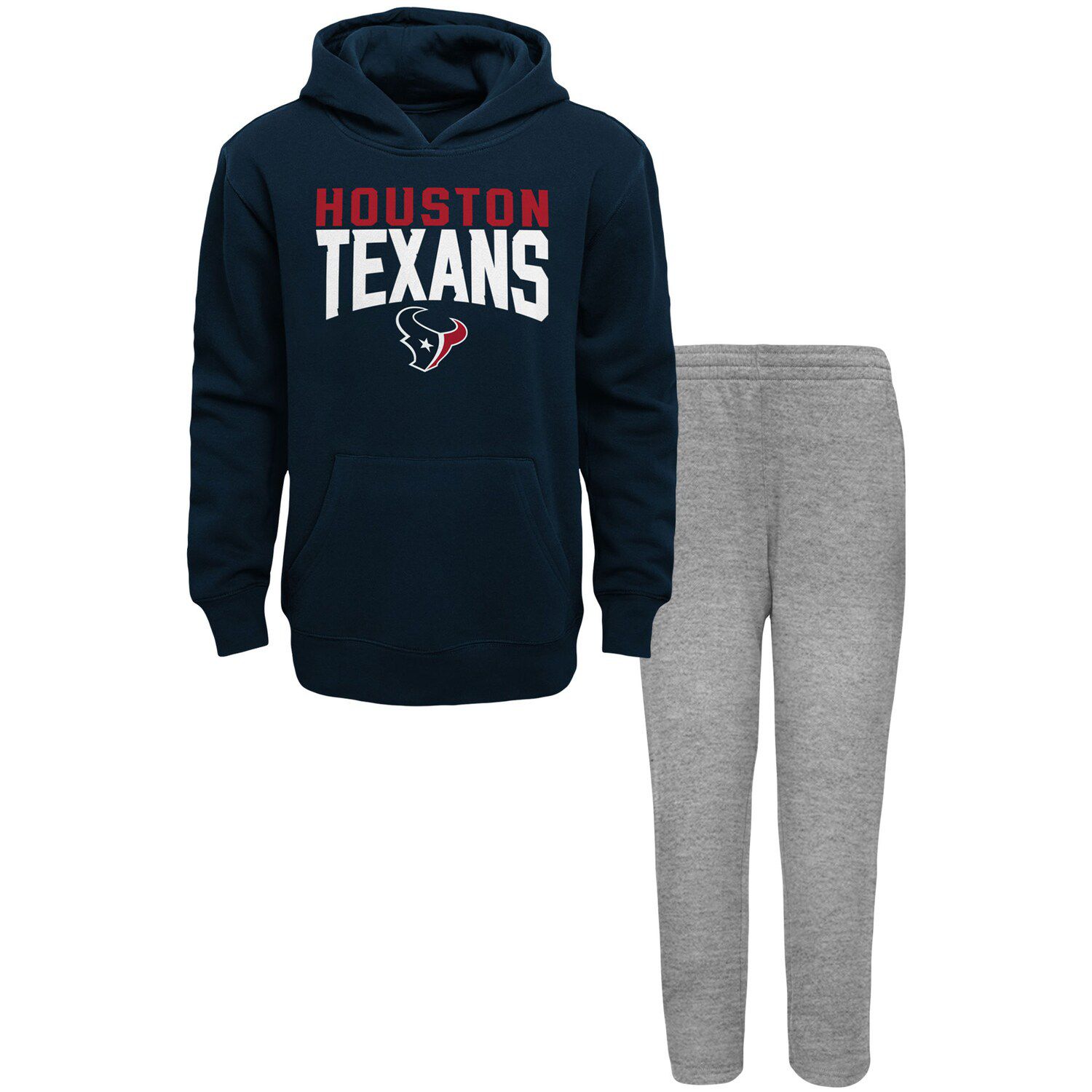 New Orleans Saints Youth Double Up Pullover Hoodie & Pants Set -  Black/Heather Gray