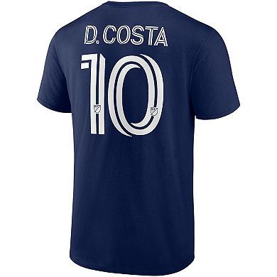 Men's Fanatics Branded Douglas Costa Navy LA Galaxy Authentic Stack Name & Number T-Shirt