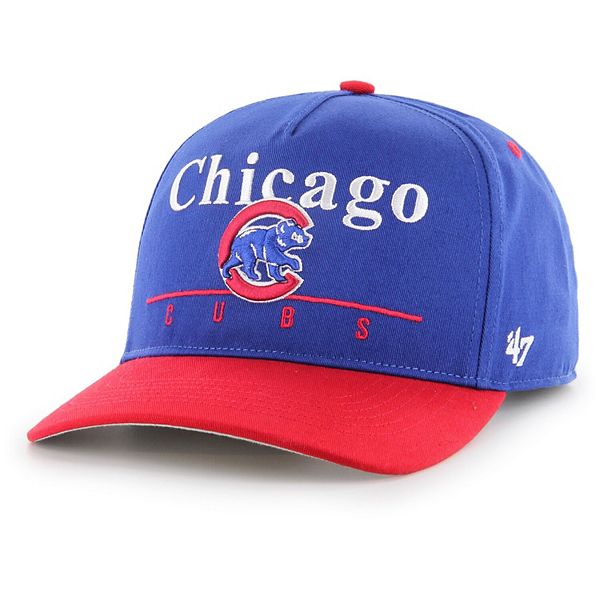 Men's '47 Royal/Red Chicago Cubs Retro Super Hitch Snapback Hat
