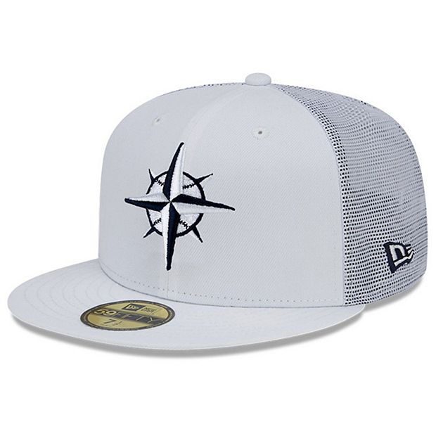 Men's Seattle Mariners New Era White on White 59FIFTY Fitted Hat