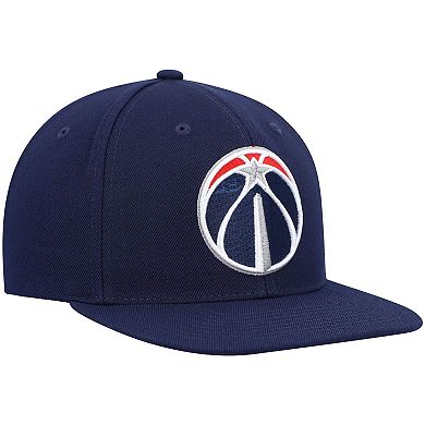 Men's Mitchell & Ness Navy Washington Wizards Ground 2.0 Snapback Hat