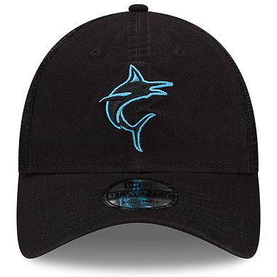 Men's New Era Black Miami Marlins 2022 Batting Practice 9TWENTY Adjustable Hat