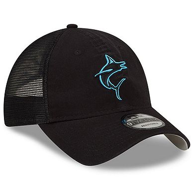 Men's New Era Black Miami Marlins 2022 Batting Practice 9TWENTY Adjustable Hat
