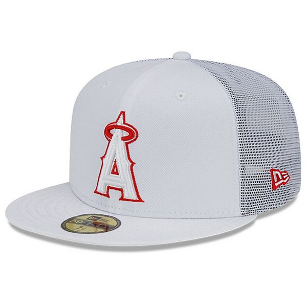 Los Angeles Angels Camp 59FIFTY Fitted Hat, White - Size: 7 3/4, MLB by New Era