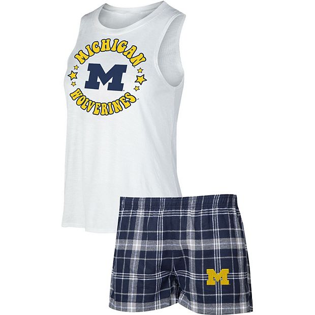 Women's Concepts Sport Charcoal/White Michigan Wolverines Tank Top