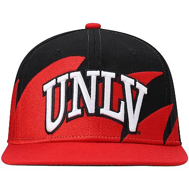 Men's Mitchell & Ness Red/Black UNLV Rebels Sharktooth Snapback Hat