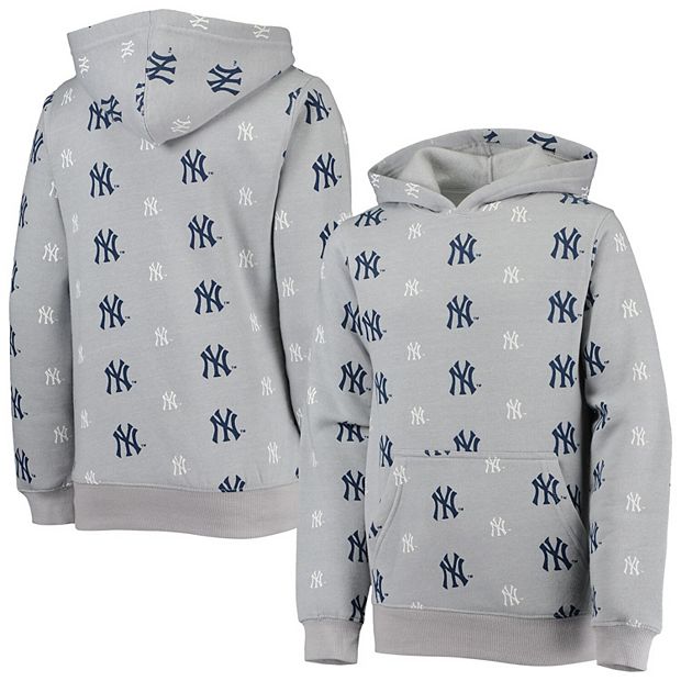 Youth Stitches Heathered Gray New York Yankees Allover Print