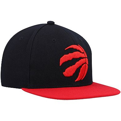 Men's Mitchell & Ness Black/Red Toronto Raptors Team Two-Tone 2.0 Snapback Hat