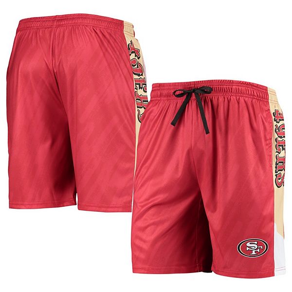 Officially Licensed NFL Men's FOCO Scarlet Mesh Shorts Set - 49ers