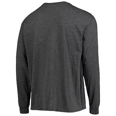 Men's Original Retro Brand Cooper Kupp Heathered Black Eastern Washington Eagles Long Sleeve T-Shirt