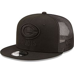 Men's New Era Black Green Bay Packers B-Dub 59FIFTY Fitted Hat