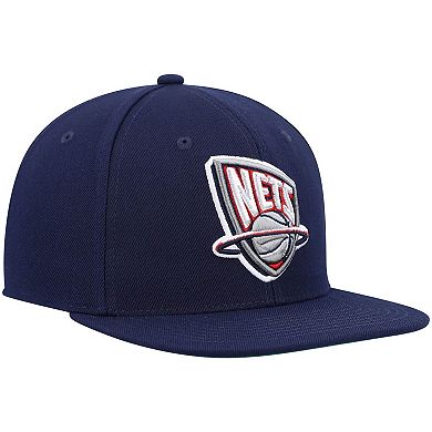 Men's Mitchell & Ness Navy New Jersey Nets Hardwood Classics Team Ground 2.0 Snapback Hat