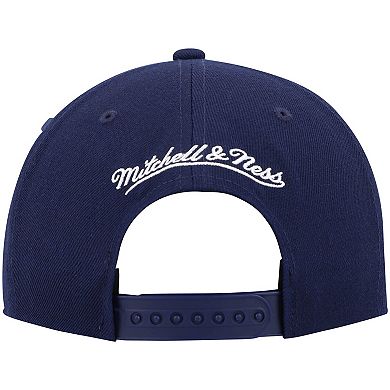 Men's Mitchell & Ness Navy New Jersey Nets Hardwood Classics Team Ground 2.0 Snapback Hat