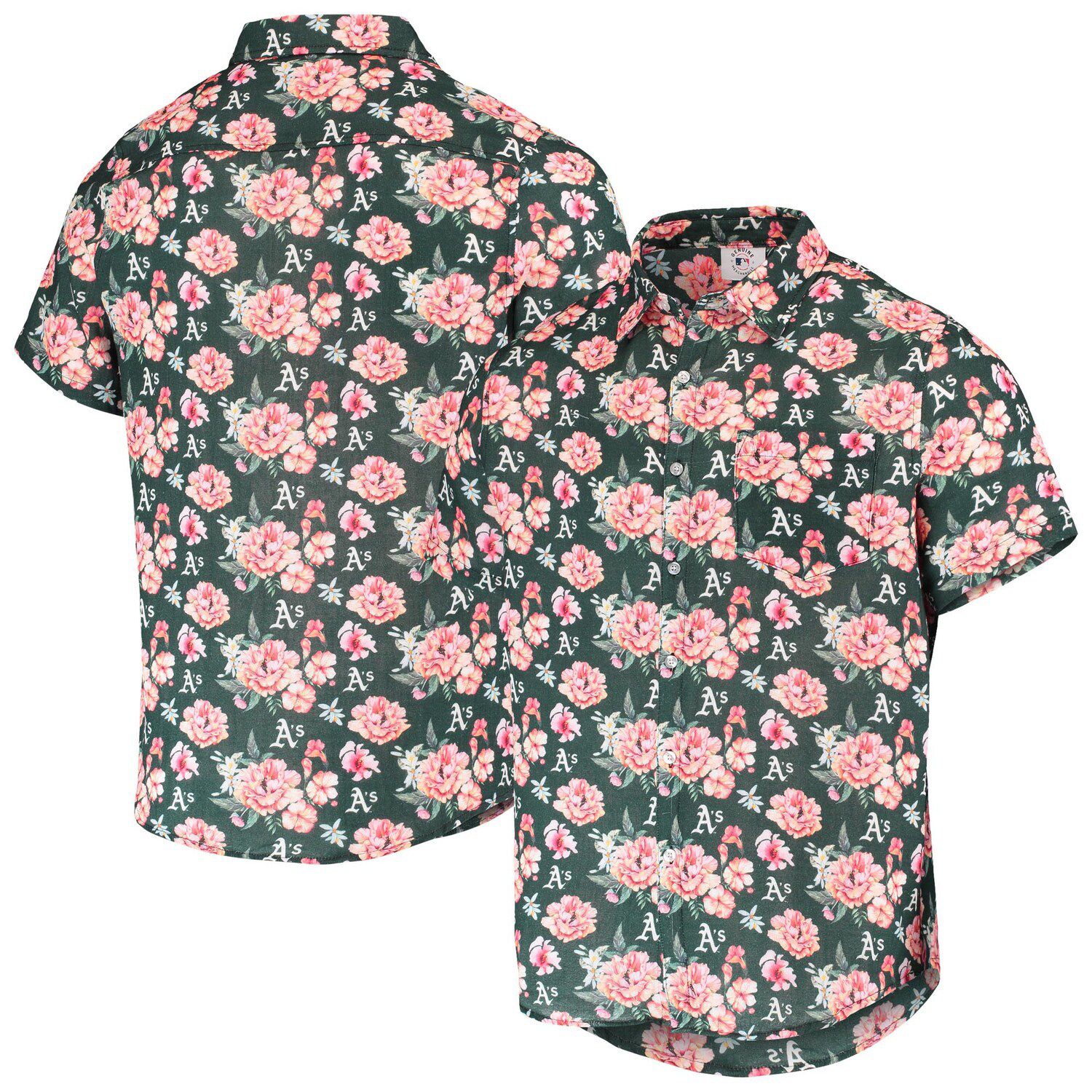 Chicago White Sox FOCO Floral Linen Button-Up Shirt - Black