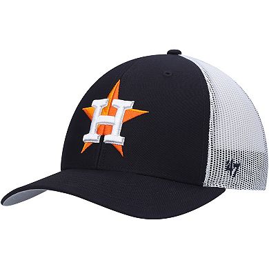 Men's '47 Navy/White Houston Astros Primary Logo Trucker Snapback Hat