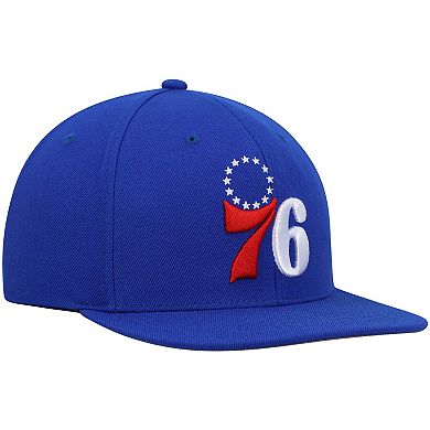 Men's Mitchell & Ness Royal Philadelphia 76ers Ground 2.0 Snapback Hat