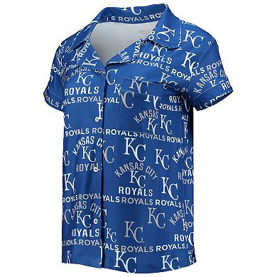 Women's Concepts Sport Royal Kansas City Royals Flagship Allover Print Top & Shorts Sleep Set