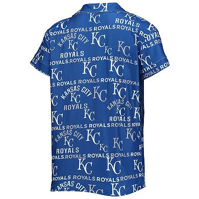 Women's Concepts Sport Royal Kansas City Royals Flagship Allover Print Top & Shorts Sleep Set