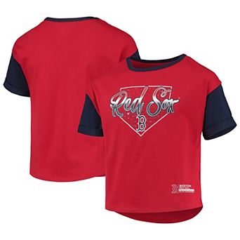 Girls Youth Red Boston Red Sox Bleachers T-Shirt