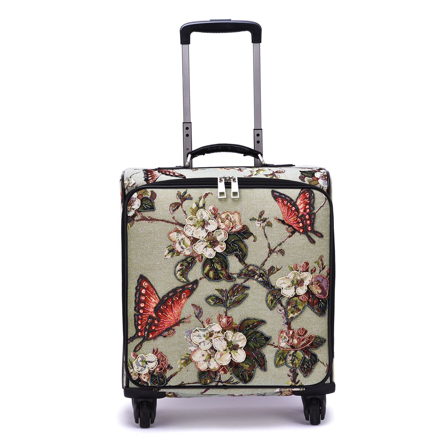 Mellow World Hand-Beaded Spinner Carry-On Suitcase