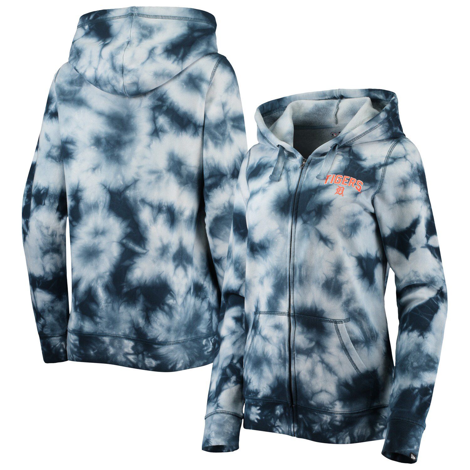 Los Angeles Chargers New Era Women's Tie-Dye Fleece Full-Zip