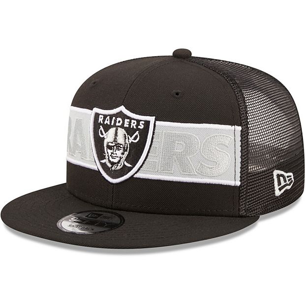 Las Vegas Raiders New Era White/Black Basic 9FIFTY Snapback Hat