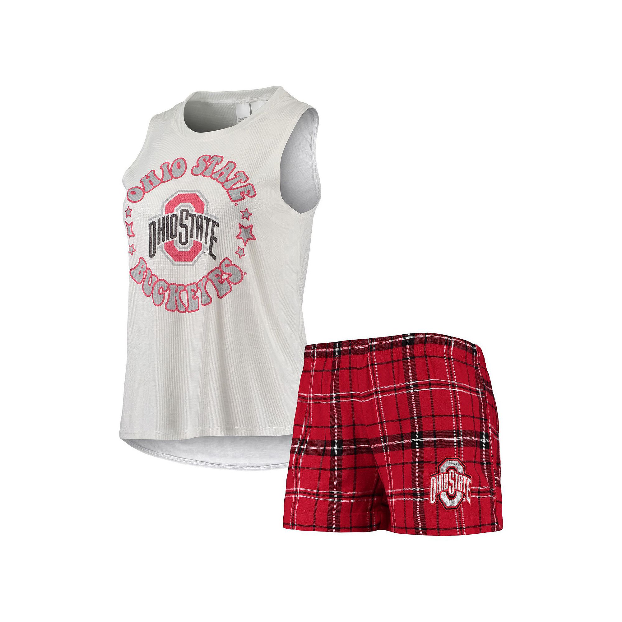 Womens Concepts Sport Scarlet/White Ohio State Buckeyes Ultimate Flannel T