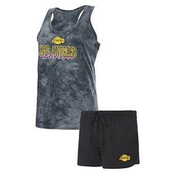 Women's Concepts Sport Charcoal Los Angeles Lakers Billboard Tank Top & Shorts Sleep Set