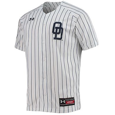 Men's Under Armour White Old Dominion Monarchs Pinstripe Replica Baseball Jersey