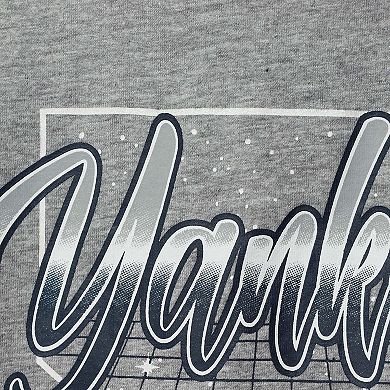Girls Youth Heathered Gray New York Yankees Bleachers T-Shirt