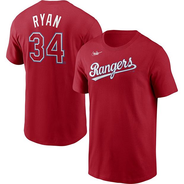 Men's Nike Nolan Ryan Red Texas Rangers Cooperstown Collection Name &  Number T-Shirt