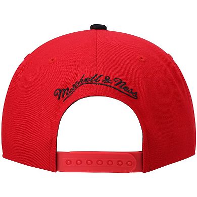 Men's Mitchell & Ness Red/Black Portland Trail Blazers Hardwood Classics Team Two-Tone 2.0 Snapback Hat