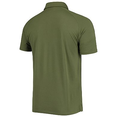 Men's Levelwear Olive Oakland Athletics Delta Sector Raglan Polo