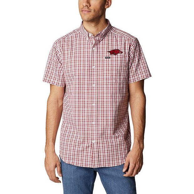 Men's Columbia Cardinal Arkansas Razorbacks Rapid Rivers Logo Button-Down  Shirt