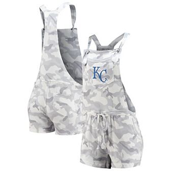 Women's Concepts Sport Gray Kansas City Royals Camo Overall Romper