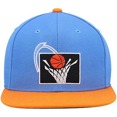 Men's Mitchell & Ness Blue/Orange Cleveland Cavaliers Hardwood Classics Team Two-Tone 2.0 Snapback Hat