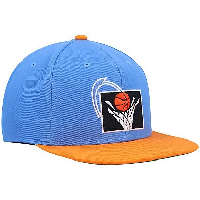 Men's Mitchell & Ness Blue/Orange Cleveland Cavaliers Hardwood Classics Team Two-Tone 2.0 Snapback Hat
