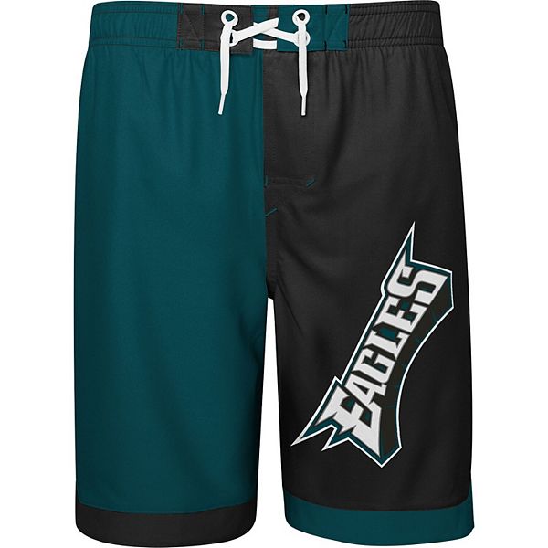 Youth Midnight Green/Black Philadelphia Eagles Conch Bay Board Shorts