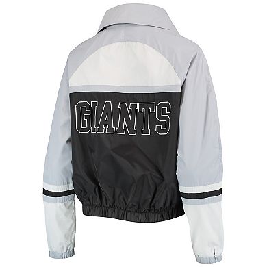 Women's The Wild Collective Black San Francisco Giants Colorblock Track Raglan Full-Zip Jacket