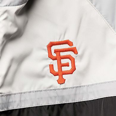 Women's The Wild Collective Black San Francisco Giants Colorblock Track Raglan Full-Zip Jacket
