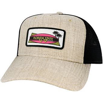 Men's League Collegiate Wear Tan Florida State Seminoles Beach Club Roadie Trucker Snapback Adjustable Hat