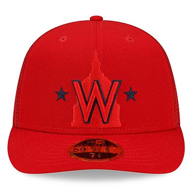 Men's New Era Red Washington Nationals 2022 Batting Practice Low Profile 59FIFTY Fitted Hat
