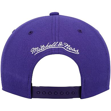Men's Mitchell & Ness Purple New Orleans Jazz Hardwood Classics Team Ground 2.0 Snapback Hat