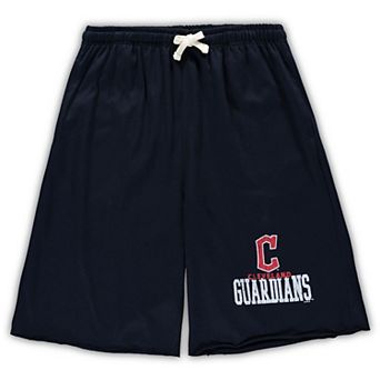 Men's Navy Cleveland Guardians Big & Tall French Terry Shorts