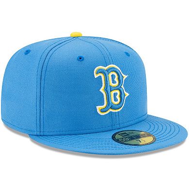 Men's New Era Light Blue Boston Red Sox 2021 City Connect 59FIFTY Fitted Hat
