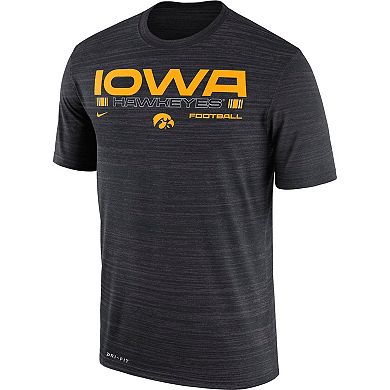 Men's Nike Black Iowa Hawkeyes Team Velocity Legend Performance T-Shirt